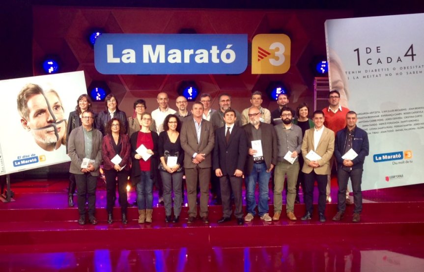 Presentació del Llibre la Marato 2015 als estudis de TV3